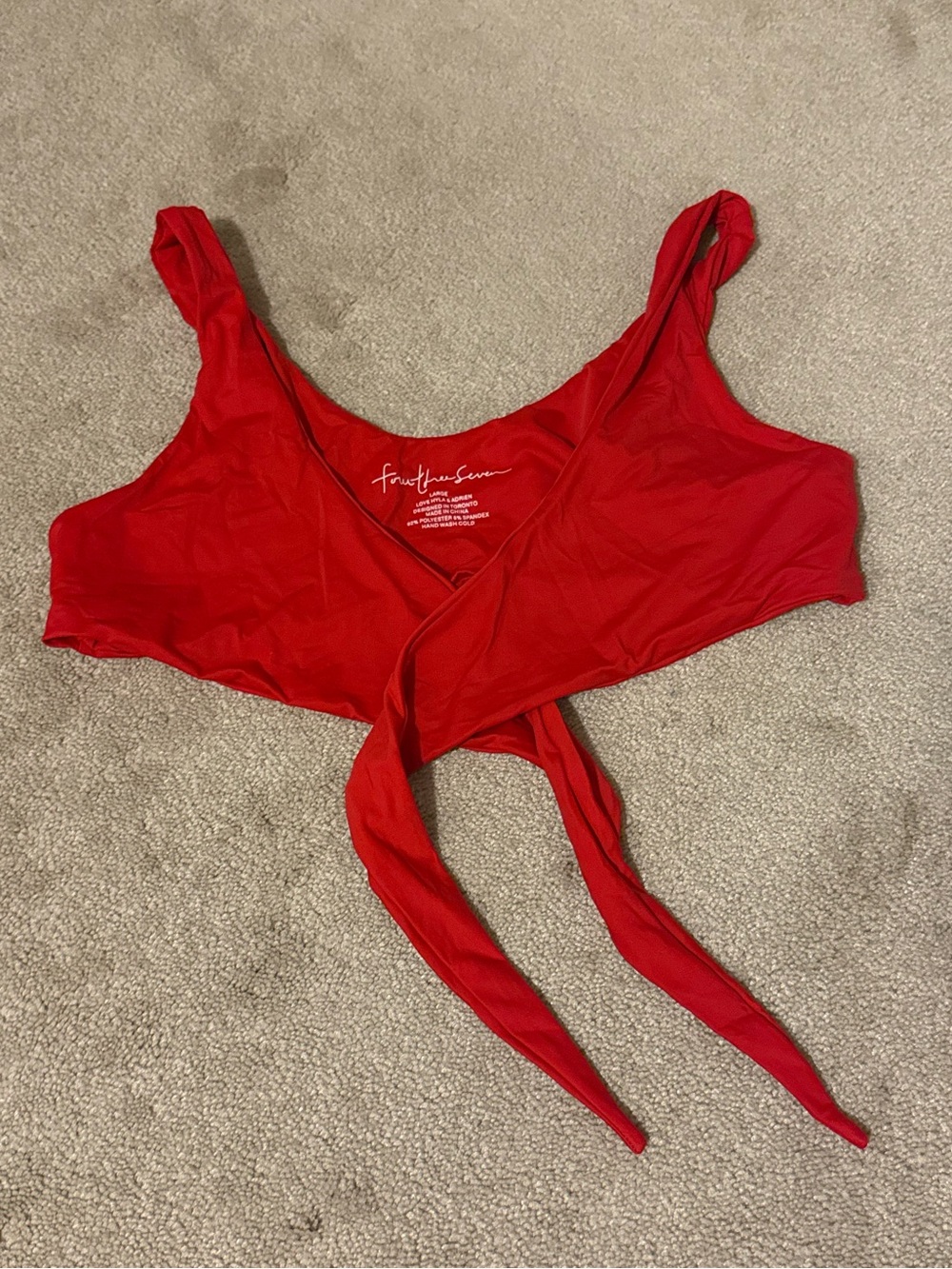 437 Red Bikini Top